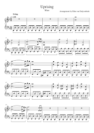 Muse Uprising Sheet Music For Piano Solo Musescore Com