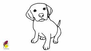 Baby Dog Pets And Animals Easy Drawing How To Draw A Dog Animal Drawings Dog Drawing For Kids Draw Cute Baby Animals