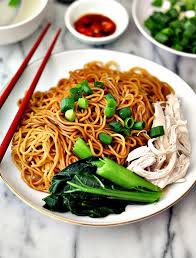 Dry Wonton Noodles With Poached Chicken Konlo Kolo Mee Fuss Free Cooking Recipe Poached Chicken Wonton Noodles Asian Noodle Dishes