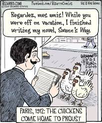 The Chickens Come Home To Proust Comics Kingdom Bizarro Comic Novel Writing