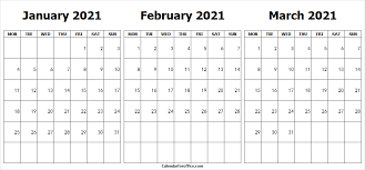 You can see the days on the monthly calendars. 2021 January February March Calendar With Notes Calendar Printables Printable Calendar Template Calendar Template