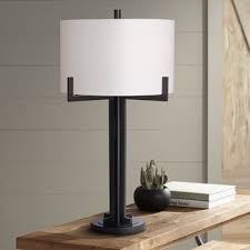 Its striking mix of materials. Industrial Outline Table Lamp Concrete Antique Bronze Individual West Elm