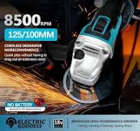125/100mm Brushless Angle Grinder Polishing Cutting Machine Cordless Tool