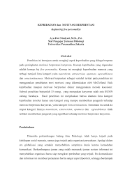 David mcclelland (robbins, 2001 : Pdf Kepribadian Dan Motivasi Berprestasi Kajian Big Five Personality