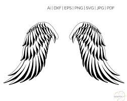 Angel Wings Clip Art Black And White Pin On From Etsy With Love