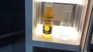 Bottleloft frees up space by allowing you to hang beverages of your choice from the ceiling of your fridge. Ces 2019 Beer Detecting Fridge Youtube