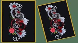 This art of papercraft makes cards worth displaying! How To Make Beautiful Quilling Flower Design Greeting Card Paper Quilling Art Youtube