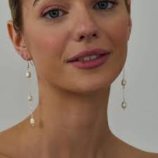 Natural Freshwater Pearl Drop Earrings, Pearl Dangle Earrings, Bridal  Earrings, Bridesmaid Gift, Birthday Gift for Her, Gift for Mom