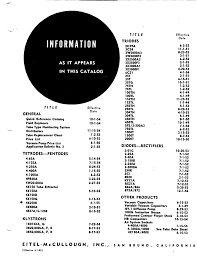 EITEL-McCULLOUGH, INC., SAN BRUNO, CALIFORNIA