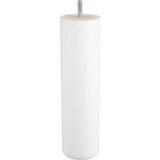 pied de lit sommier cylindrique fixe hetre laque blanc 25 cm pied de lit lit sommier laque blanche