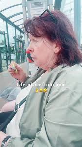 You wanted more of mum, here she is people watching and munching