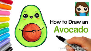 How To Draw An Avocado Cute And Easy Cute Food Drawings Easy Cartoon Drawings Drawing Videos For Kids How to draw a super cute and easy cupcake step by step. how to draw an avocado cute and easy