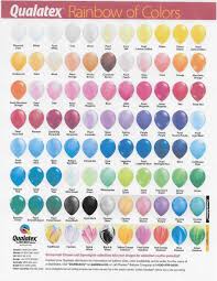 Balloon Lady Qualtex Balloon Color Chart
