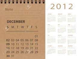 December Of 2012 Calendar Stock Photo Picture And Royalty Free Image Image 10815245