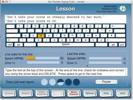 This software will teach the skill of touch typing (typing with all the fingers without . Ten Thumbs Typing Tutor Educational Software For Mac Pc