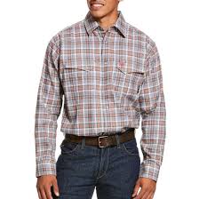 Ariat Ar1174 Flame Resistant Aimers Snap Work Shirt