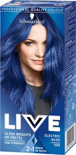 It represents power and energy, turns a simple looking young women into princess charming. 095 Electric Blue Hair Dye By Live