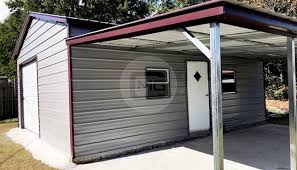 Click to add item 36'w x 12'l x 13'h/8'h horse barn frame extension kit to the. Lean To Garages Lean To Garage Buildings At Best Prices