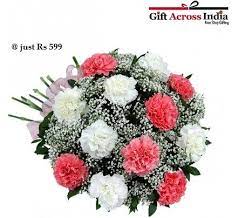 Carnations Online Send Carnations Bouquet Online To India Online Flower Delivery Best Online Flower Delivery Flower Delivery
