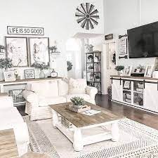 Farmhouse living room decorating ideas pinterest images aesthetic. 80 Farmhouse Home Decor Ideas For The Entire House Lady Decluttered Farm House Living Room Farmhouse Decor Living Room Modern Farmhouse Living Room Decor