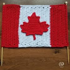 Canada Day Crochet Canadian Flag Free Crochet Pattern Crochet Patterns Free Crochet Pattern Crochet Projects