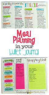 How I Use My Bullet Journal For Meal Planning Sublime Reflection Bullet Journal Meal Plan Journal Planner Bullet Journal