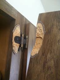 A combination of an inept landlady and absolutely no. Is There Any Way To Fix A Hinge Pulled Out Of Particle Board Cabinet Door Home Improvement Stack Exchange