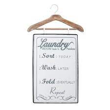 May 14, 2021 · the laundry room can easily become an unorganized drop spot. 18 X 32 Farmhouse Style Laundry List Metal Wall Decor With Wood Hanger Gray And White Olivia May Target