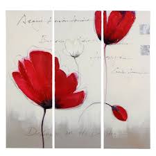 Coquelicots Triptyque Triptyque Coquelicots Coquelicots Aquarelle