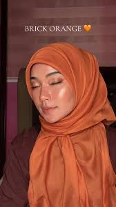 BRICK ORANGE 🧡 mana team brick orange ? #brickorange #tutorial  #makeuptutorial #raya2024 #eidmubarak