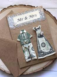 Origami Card Bride And Groom Wedding Card Origami Money Etsy Creative Money Gifts Origami Cards Wedding Gift Money