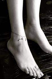 Tiny Musical Notes Bracelet Tattoo Tattoo Bracelet Ankle Bracelet Tattoo Anklet Tattoos