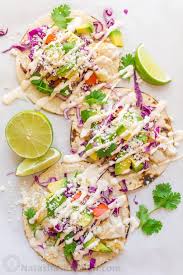 In a large bowl, combine flour, cornstarch, baking powder, and salt. Fish Tacos Recipe With Best Fish Taco Sauce Natashaskitchen Com