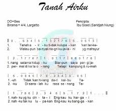 Jenis tangga nada tanah airku. Lagu Tanah Airku Ibu Soed Dari Sejarah Pencipta Lirik Notasi Dan Makna Yang Terkandung Di Dalamnya