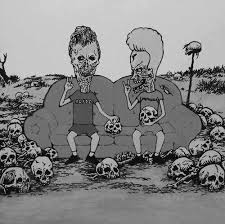 Black Beavis And Butthead Zombie Beavis And Butthead Art Zombie Cartoon
