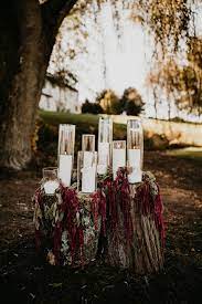 Moody Outdoor Romance Wedding With Gorgeous Diy Flowers Outdoor Wedding Decorations Candle Wedding Decor Fall Barn Wedding