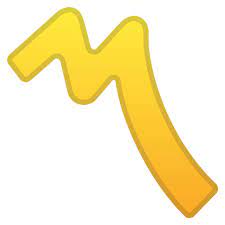 The letter m is colored gold. Part Alternation Mark Emoji