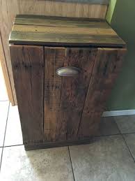 Pallet Trash Can Holder Wooden Trash Can Holder Wooden Trash Can Wood Trash Can