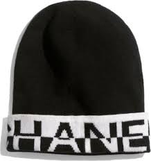 Check spelling or type a new query. Chanel Cashmere Black White Logo Beanie What S On The Star