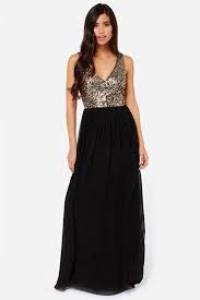 Lulus Exclusive Maximum Shine Black And Gold Sequin Maxi Dress Sequin Maxi Black Sequin Dress Black Maxi Dress
