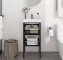Amazon.com: loibinfen Black Bathroom Washbasin Frame, Sink ...