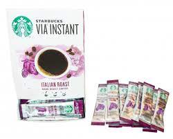 Made with the same high quality, 100% arabica beans we use in our store, starbucks via® instant delivers rich, delicious flavor you'll love. Buy Starbucks Via Italian Instant Coffee 50 Pack Online