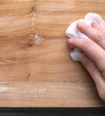 This was the wood veneer on the side, it had also seen better days. How To Repair A Table With Cracked Veneer Girl In The Garage