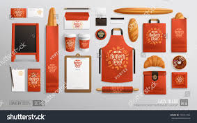 Download Red Branding Identity Mockup Set For Bakery Shop Cafe Corporate Style Bakery Food Package Mockup Real Branding Identity Mockup Red Branding Bakery Packaging