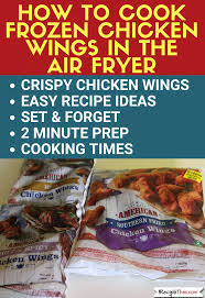 How To Cook Frozen Chicken Wings In The Air Fryer Recipe Frozen Chicken Wings Cooking Frozen Chicken Air Fryer Chicken Wings