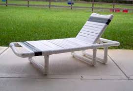 Look for a sturdy aluminum or coated steel frame that folds up for compact carrying. Pvc Strap Furniture For Your Patio Or Pool Pipefinepatiofurniture
