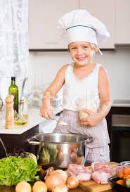 Plan a perfect and delicious outdoor escape. Baby Girl Cooking With Meat Stock Photos Freeimages Com