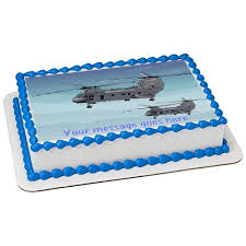 Make cake designs of his favorite toy. Army Raf Chinook Helicopters Personalised Rectangle Fondant Icing Cake Topper Buy Online In Angola At Angola Desertcart Com Productid 48819727