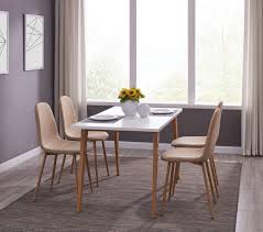 Ids Online Mlm187484 Scandinavian Style Mdf Dining Table Set 5 Pieces Beige Find Out More Ab Black Dining Room Furniture Dining Chair Set Living Dining Room