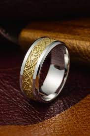 Wide Wedding Band Unique Wedding Ring Solid Gold Ring Mens Wedding Band Two Tone Band Wedding Ring Men Ring For Men Mens Wedding Rings Cool Wedding Rings Rings For Men